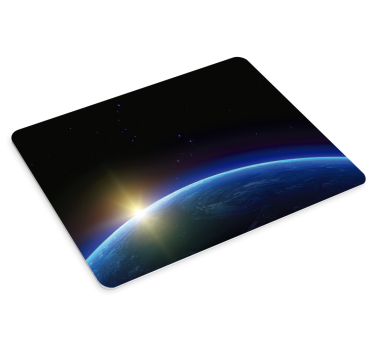 Muismat wereldkaart hemel horizon uitzicht - TenStickers