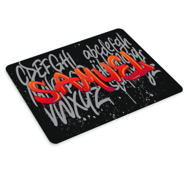 Muismat met naam unieke naam typografie - TenStickers