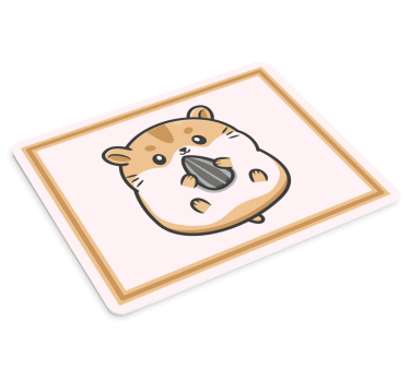 Originele muismat schattig hamster met zaad - TenStickers