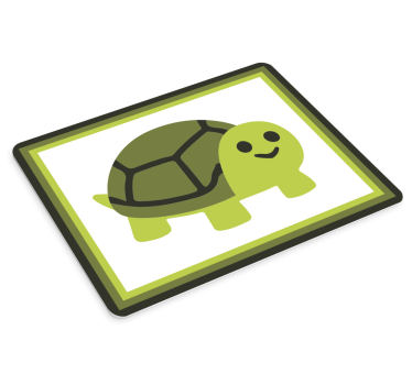Anime muismat vrolijke schildpad karakter - TenStickers