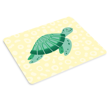 Originele muismat schattige schildpad illustratie - TenStickers