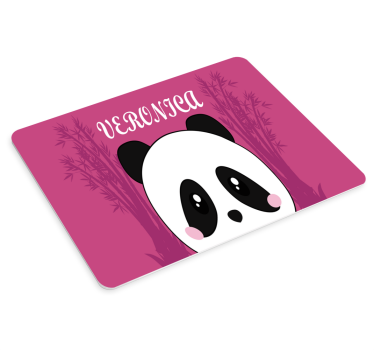 Muismat met naam panda gezicht ontwerp - TenStickers