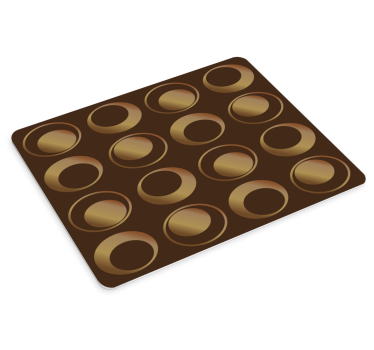 Patronen muismat circulaire bruine motief - TenStickers