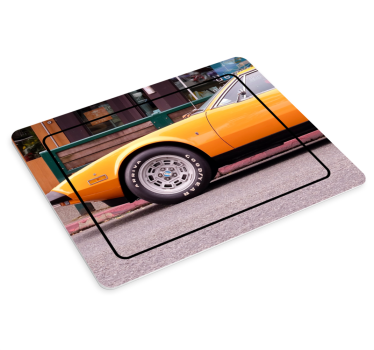 Gaming muismat klassieke gele sportauto - TenStickers