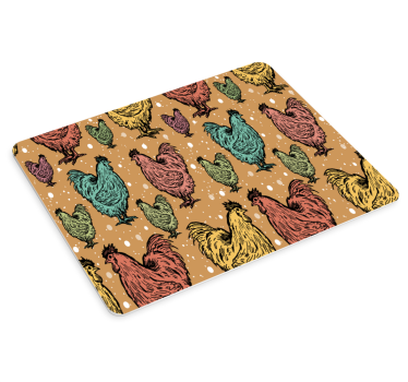 Patronen muismat kleurrijk kippenpatroon - TenStickers