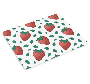 Patronen muismat aardbeienblad patroon - TenStickers