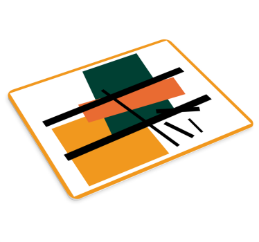 Abstracte geometrische vormen patronen muismat - TenStickers