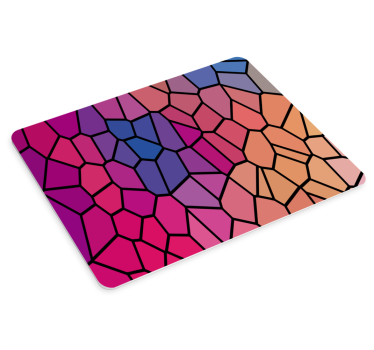 Kleurrijke geometrische vormen patronen muismat - TenStickers