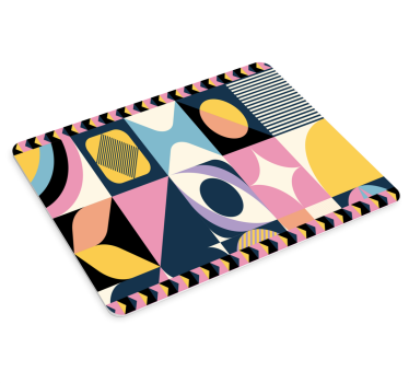 Patronen muismat abstract geometrische compositie - TenStickers