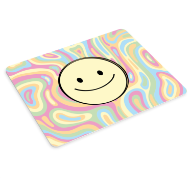 Patronen muismat abstract smiley gezicht - TenStickers