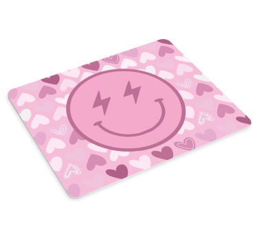Originele muismat met smiley hart patroon - TenStickers