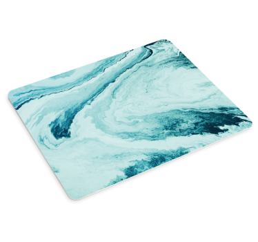 Patronen muismat Golven van blauw marmer - TenStickers