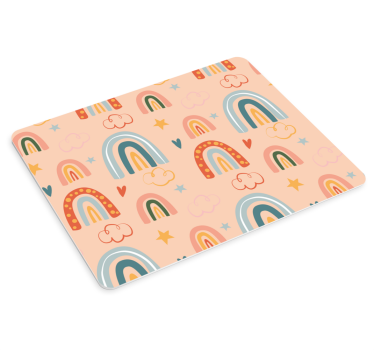 Patronen muismat speelse regenboog patroon - TenStickers