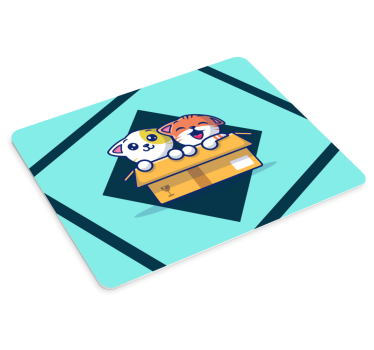 Anime muismat schattige katten aan het spelen - TenStickers