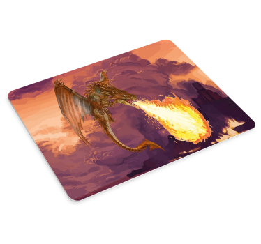Gaming muismat vuurspuwende draak - TenStickers