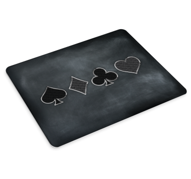 Gaming muismat speelkaartsymbolen - TenStickers