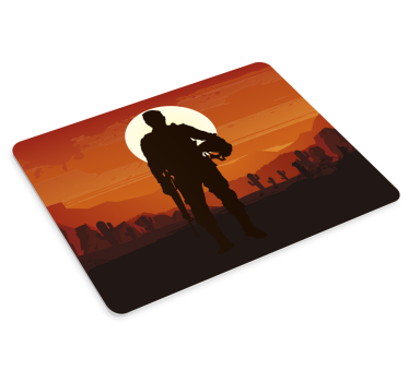 Gaming muismat silhouette avonturier redux - TenStickers