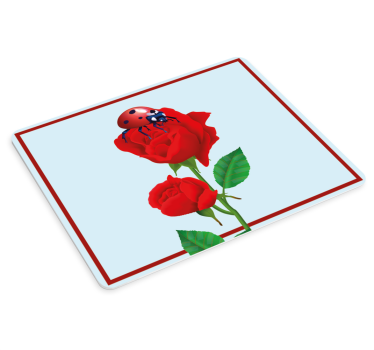 Originele muismat lieveheersbeestje op rozen - TenStickers