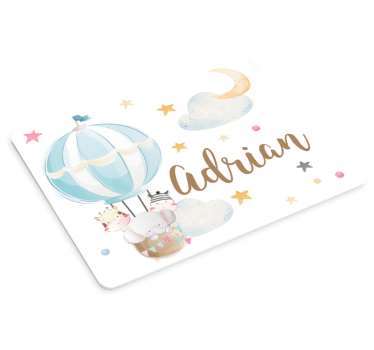 Muismat met naam luchtballon - TenStickers