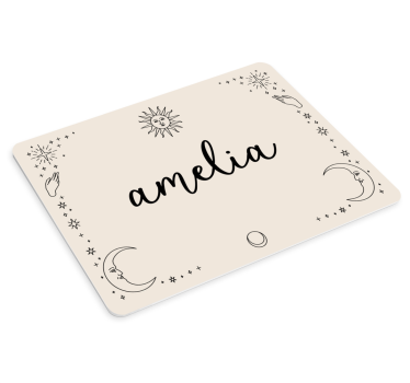 Muismat met naam celestiale naam personalisatie - TenStickers