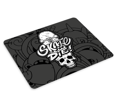 Gaming muismat skateboard skull grafiek - TenStickers