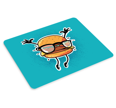 Originele muismat fun hamburger personage - TenStickers