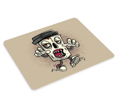 Originele muismat Koffie zombie graffiti karakter - TenStickers