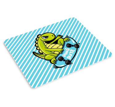Gaming muismat speelse dinosaurus skate - TenStickers