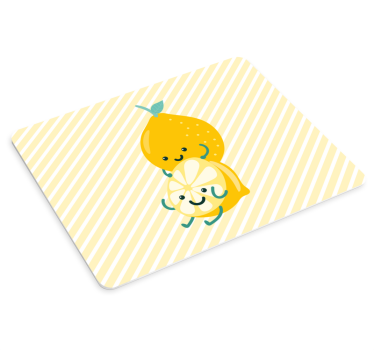 Originele muismat schattige fruitfiguren - TenStickers