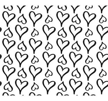 Patronen muismat speelse hart motief - TenStickers