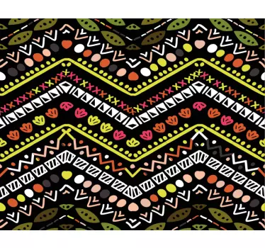 Patronen muismat vibrant zigzag motief - TenStickers