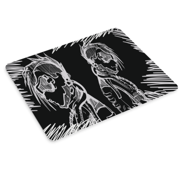 Gaming muismat dynamische karakter silhouetten - TenStickers