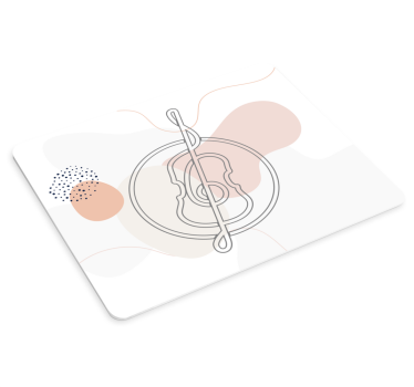 Originele muismat minimalistische gitaaromtrek - TenStickers