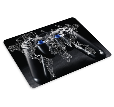 Gaming muismat verbonden controller wereld - TenStickers
