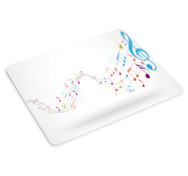 Originele muismat kleurrijke muzikale noten - TenStickers