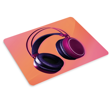 Gaming muismat met stijlvolle koptelefoon afbeelding - TenStickers