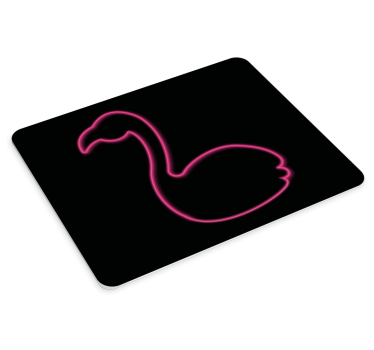 Originele muismat neon flamingo silhouet - TenStickers