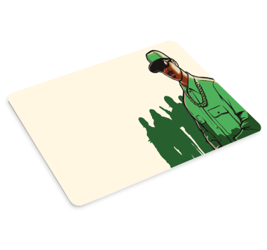 Gaming muismat gestileerde karakter silhouet - TenStickers