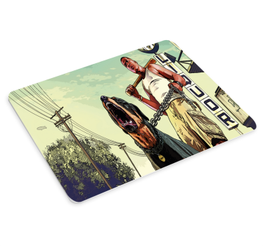 Gaming muismat personage met hond - TenStickers