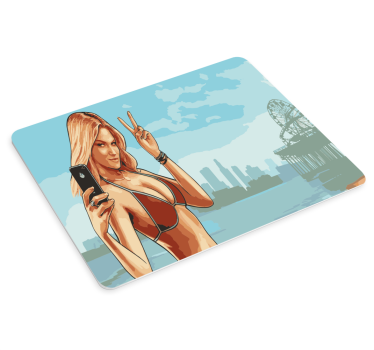 Gaming muismat speelse karakter gebaar - TenStickers