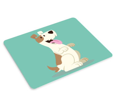 Gaming muismat happy cartoon pup - TenStickers