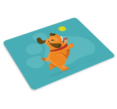 Gaming muismat speelse hond vangt bal - TenStickers