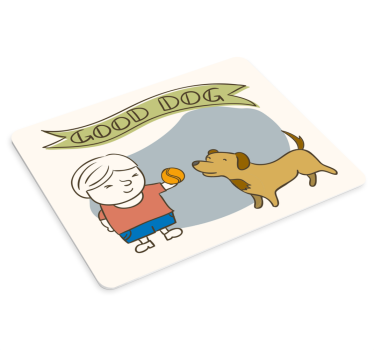 Muismat met naam blij kind aan het spelen - TenStickers
