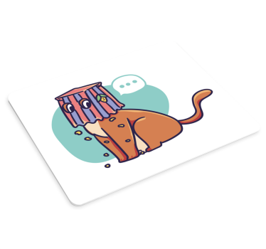 Originele muismat grappige kattenillustratie - TenStickers