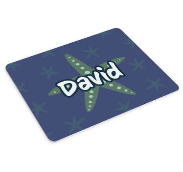 Muismat met naam sterrenvis naam personalisatie - TenStickers