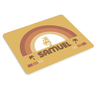 Muismat met naam regenboogontwerp gepersonaliseerd - TenStickers