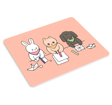 Originele muismat schattige dieren vrienden - TenStickers