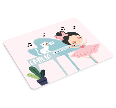 Muismat met naam balletmeisje aan het spelen - TenStickers