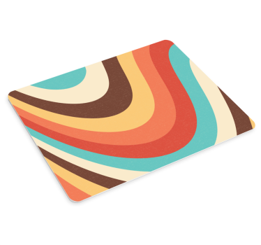 Patronen muismat retro golvende lijnen - TenStickers
