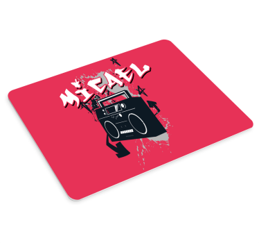 Gaming muismat retro boombox grafiek - TenStickers